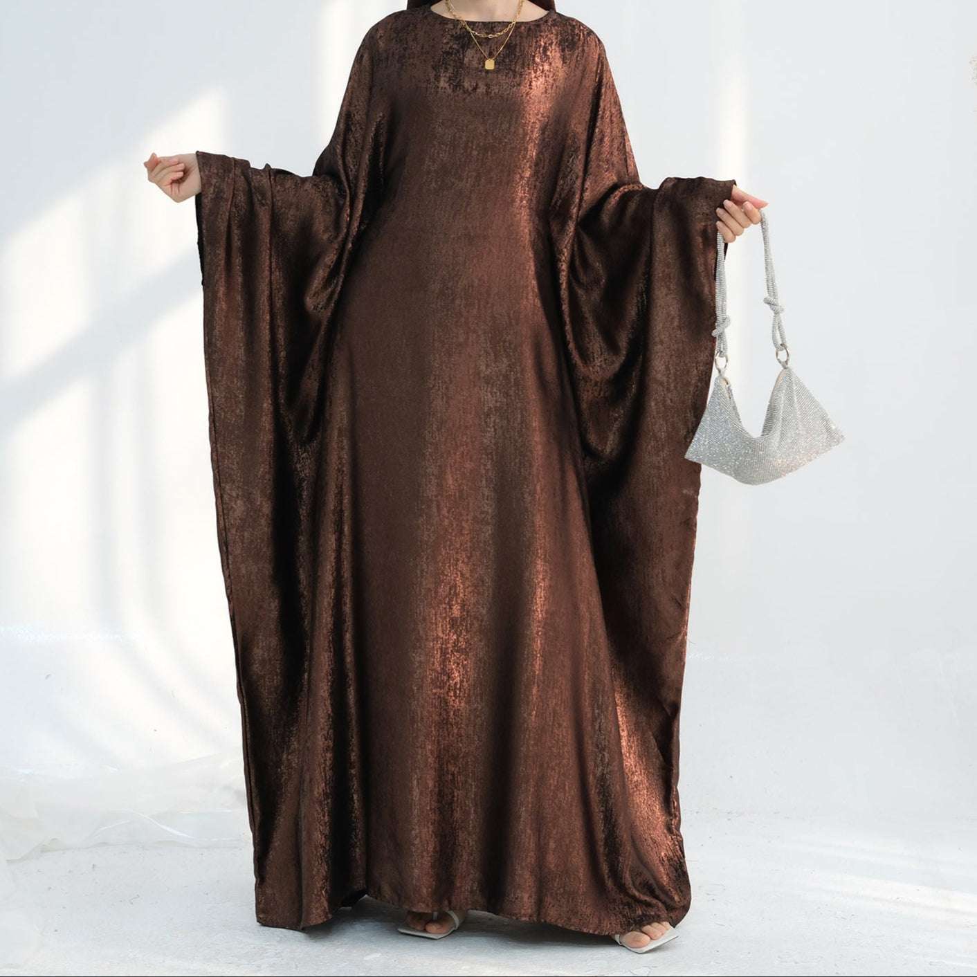 Luxury Butterfly Abaya - Rose Red