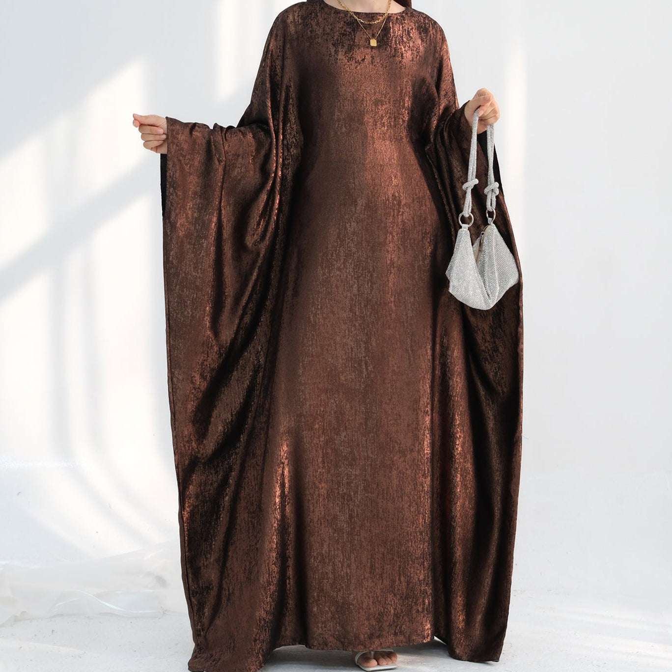 Luxury Butterfly Abaya - Rose Red