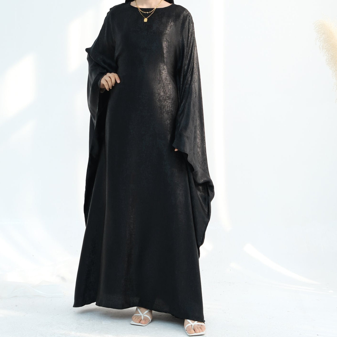 Luxury Butterfly Abaya - Red - Nour Modesty