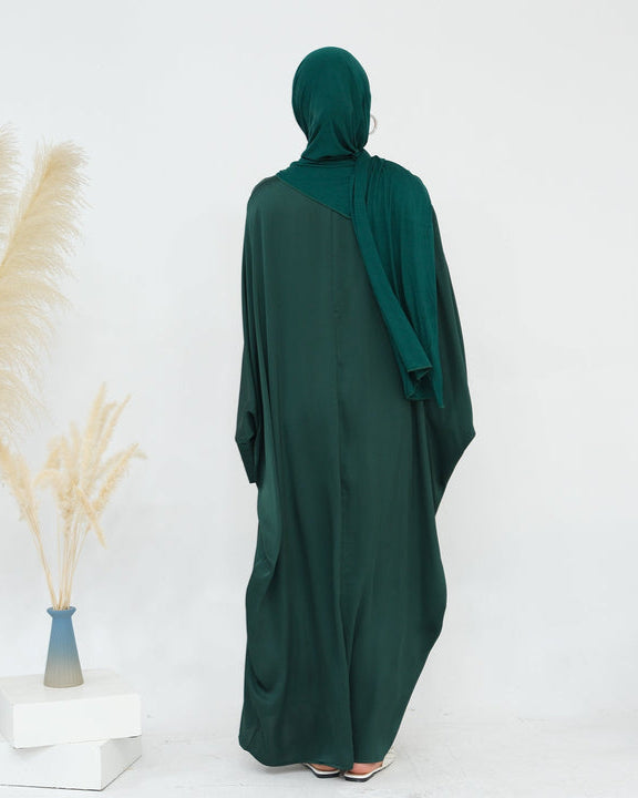 Butterfly Abaya Diamond - Emerald Green - Nour Modesty