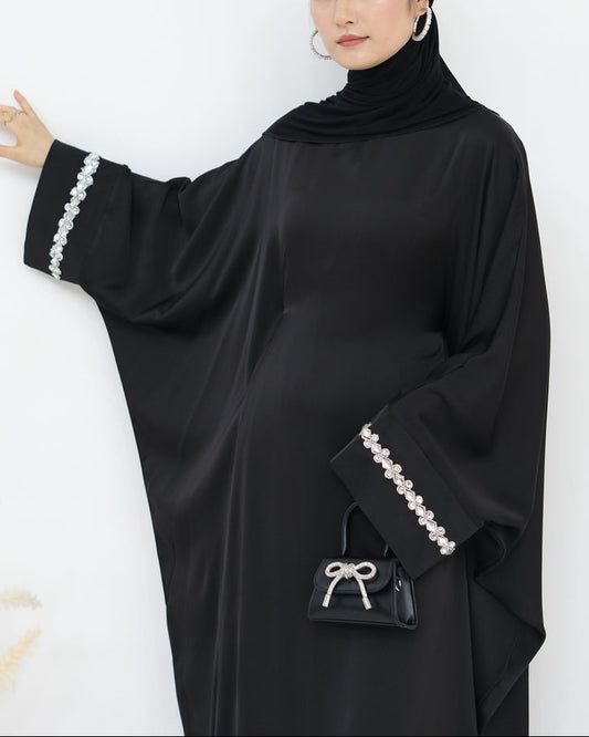 Butterfly Abaya Diamond - Black - Nour Modesty