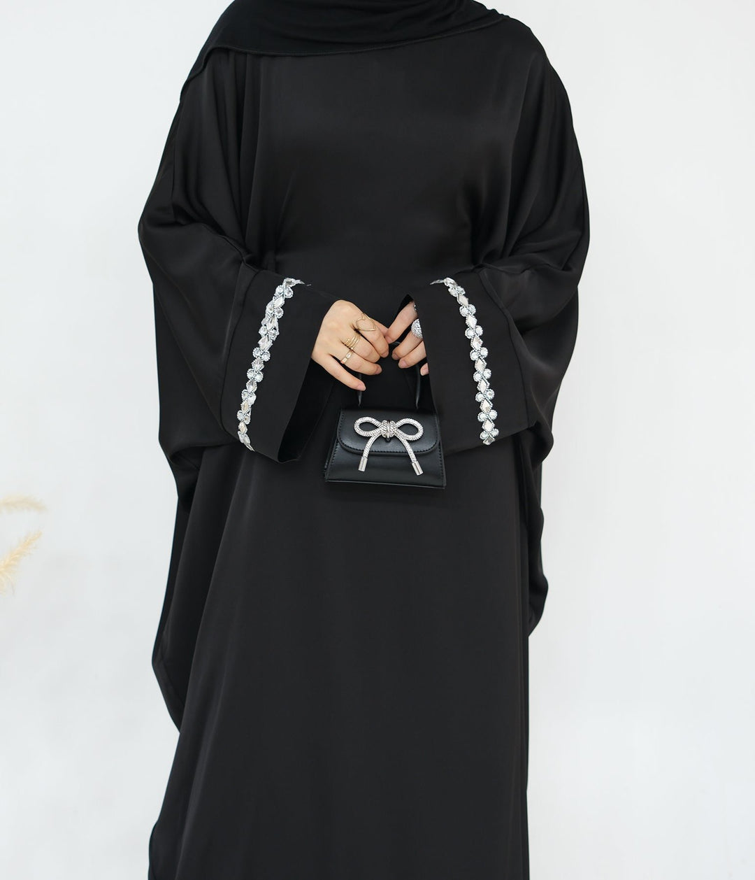 Butterfly Abaya Diamond - Black - Nour Modesty