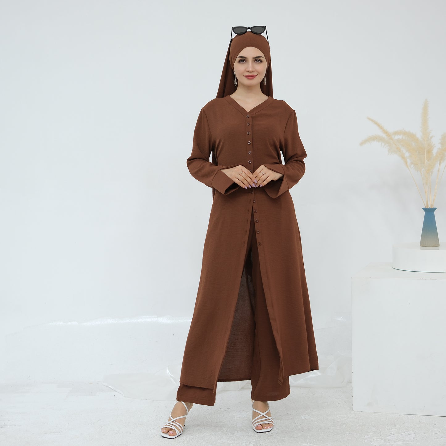 Hana Modest Shirt + Pants Set - Nour Modesty