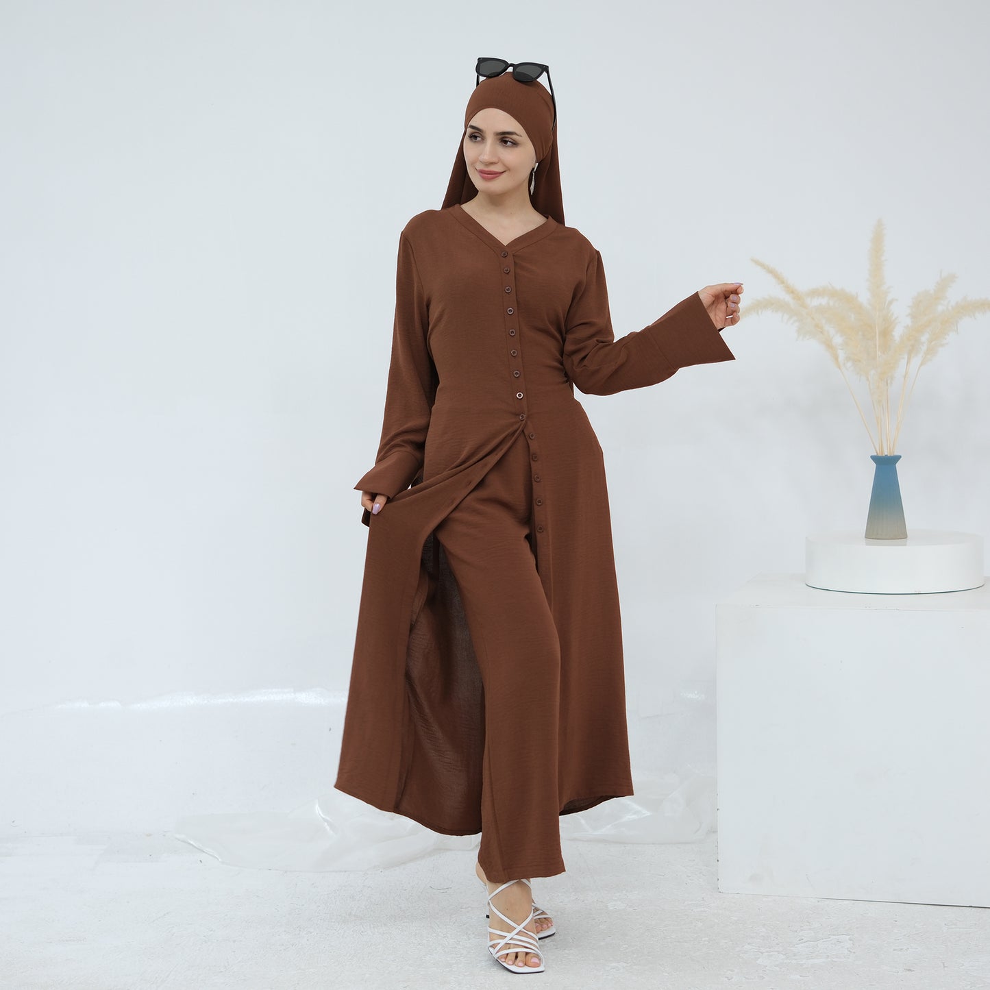 Hana Modest Shirt + Pants Set - Nour Modesty