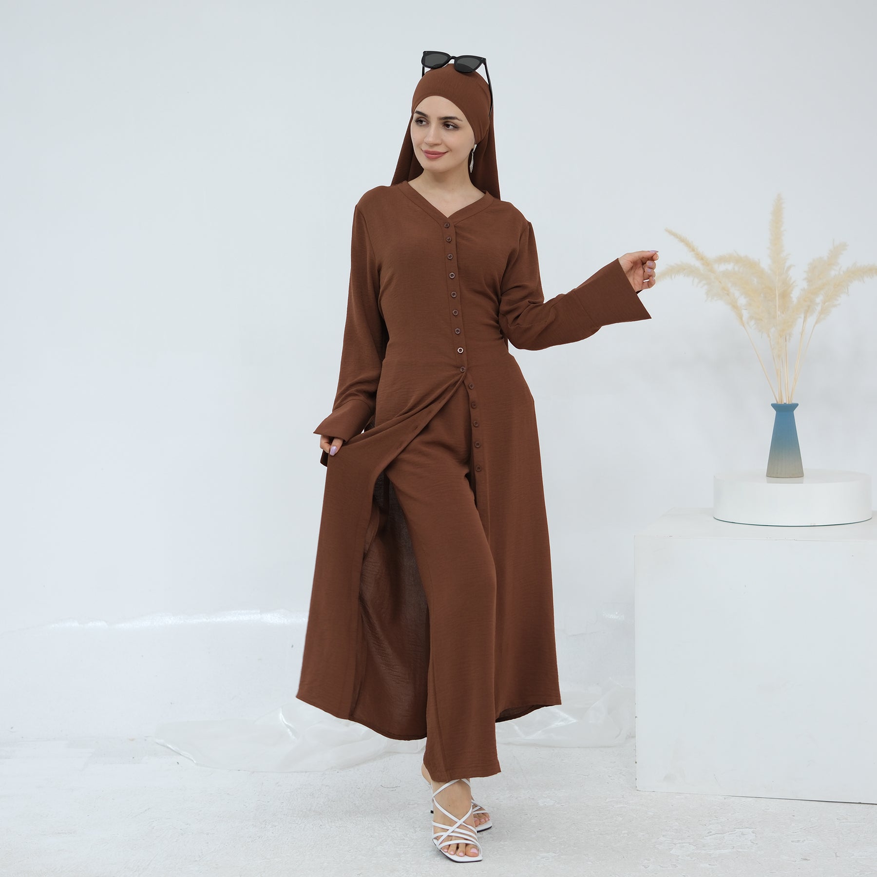 Hana Modest Shirt + Pants Set - Nour Modesty