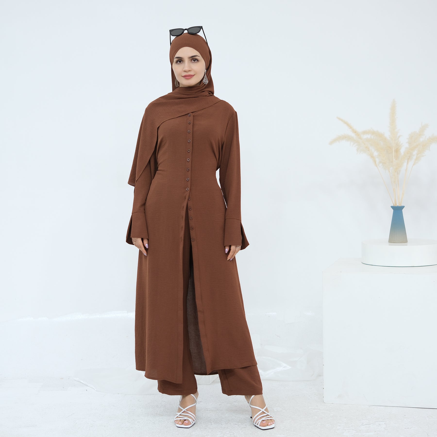 Hana Modest Shirt + Pants Set - Nour Modesty