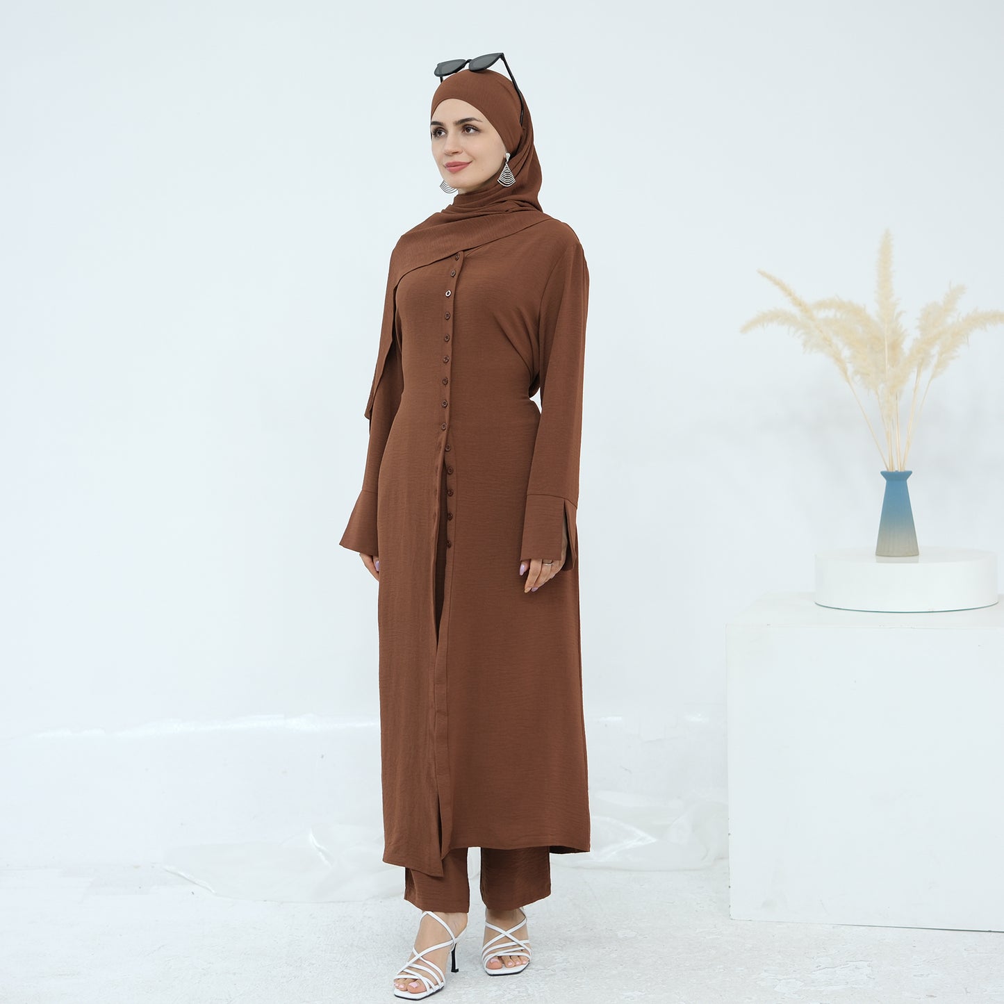 Hana Modest Shirt + Pants Set - Nour Modesty
