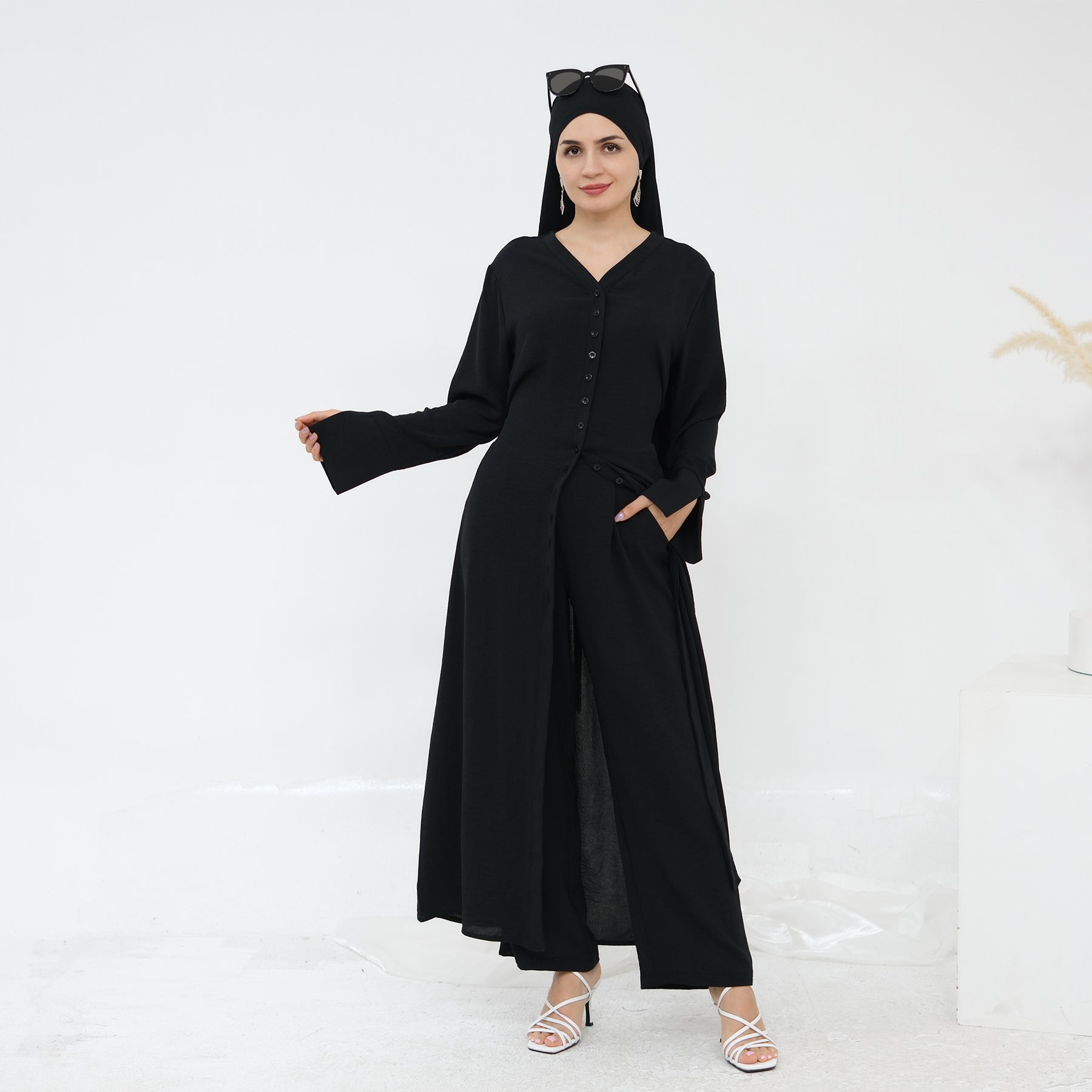 Hana Modest Shirt + Pants Set - Nour Modesty