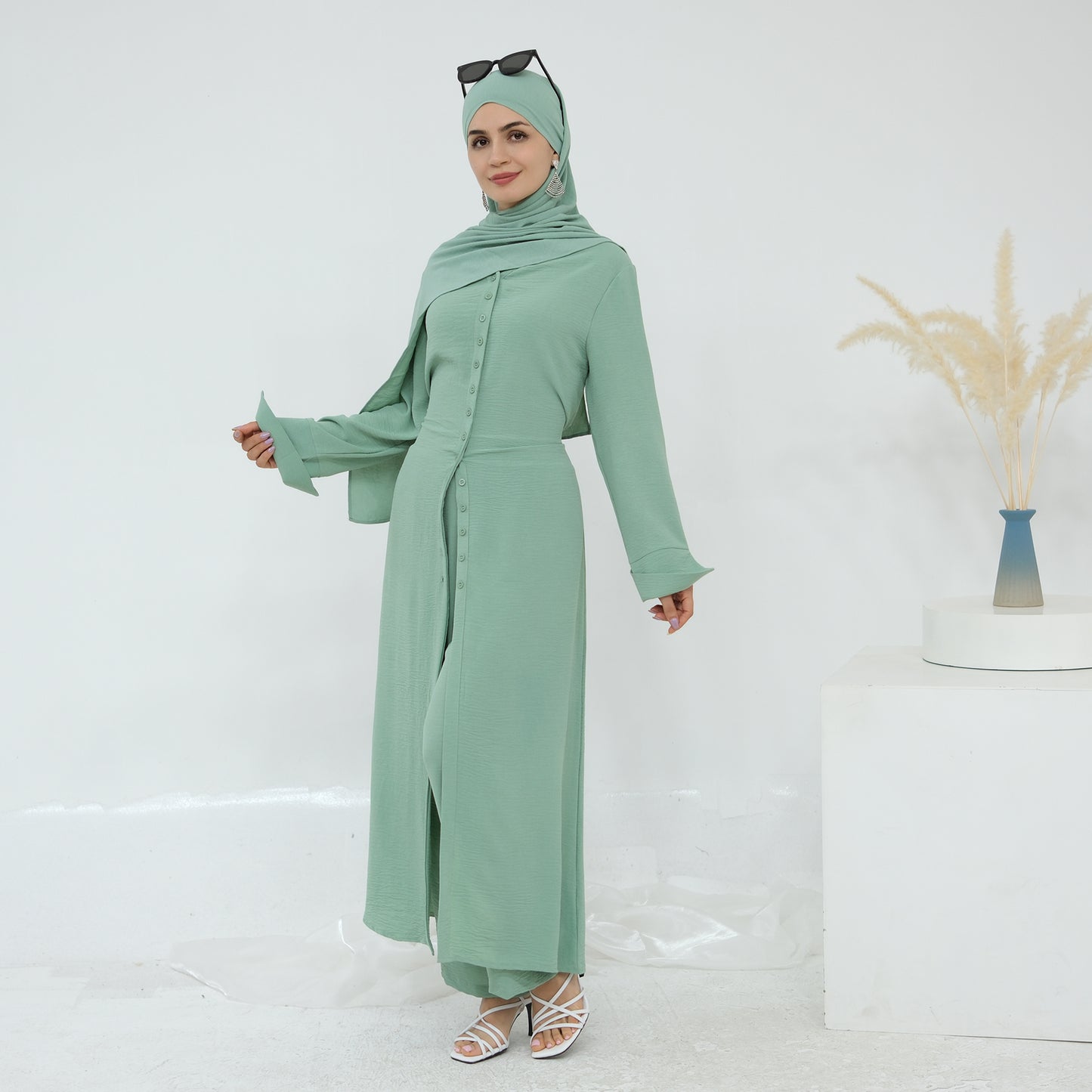 Hana Modest Shirt + Pants Set - Nour Modesty