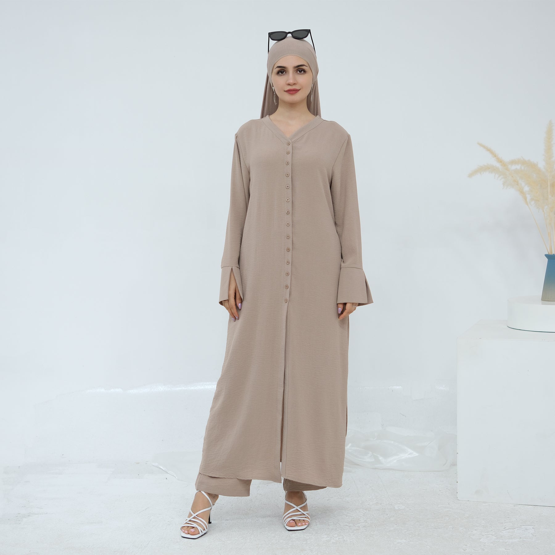 Hana Modest Shirt + Pants Set - Nour Modesty