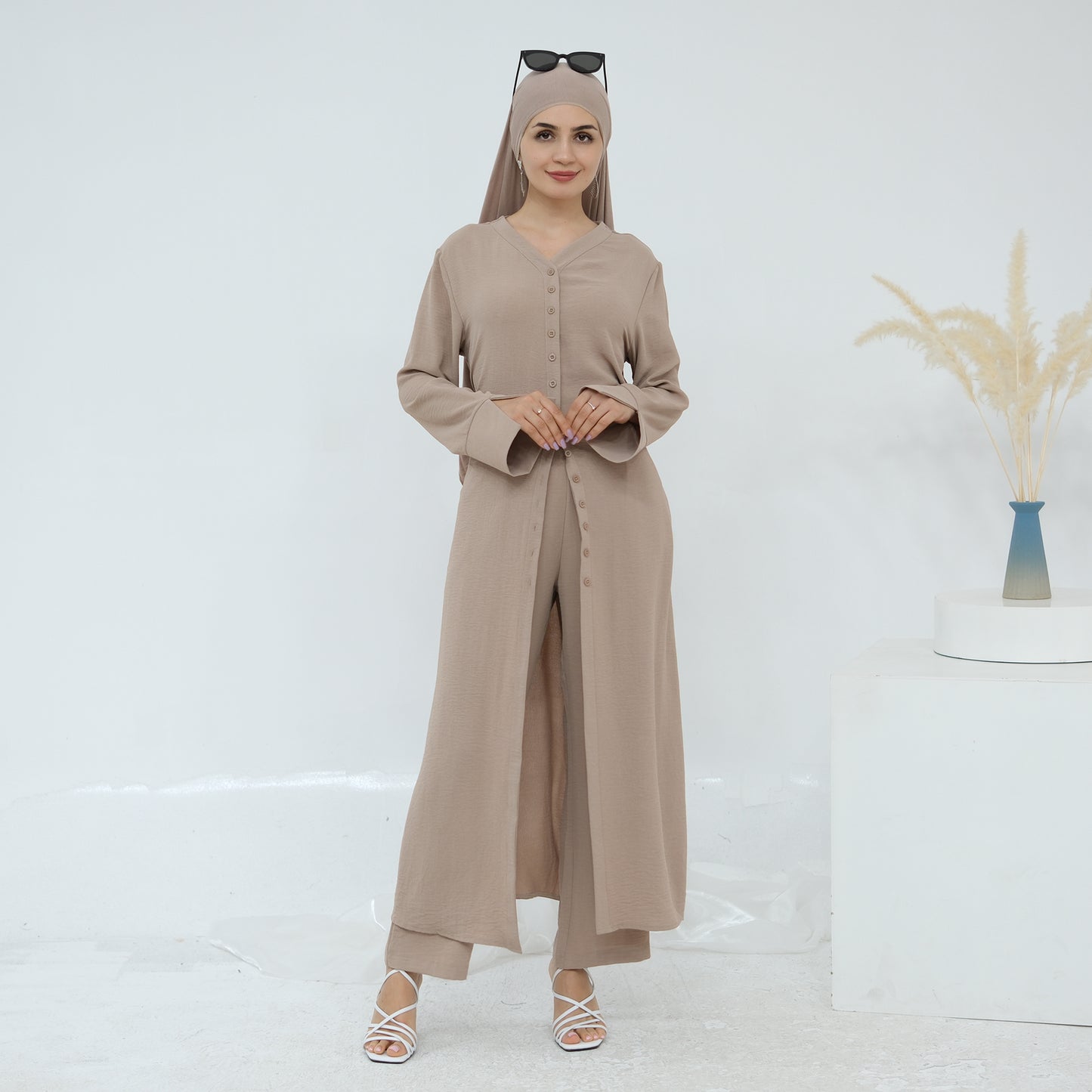 Hana Modest Shirt + Pants Set - Nour Modesty