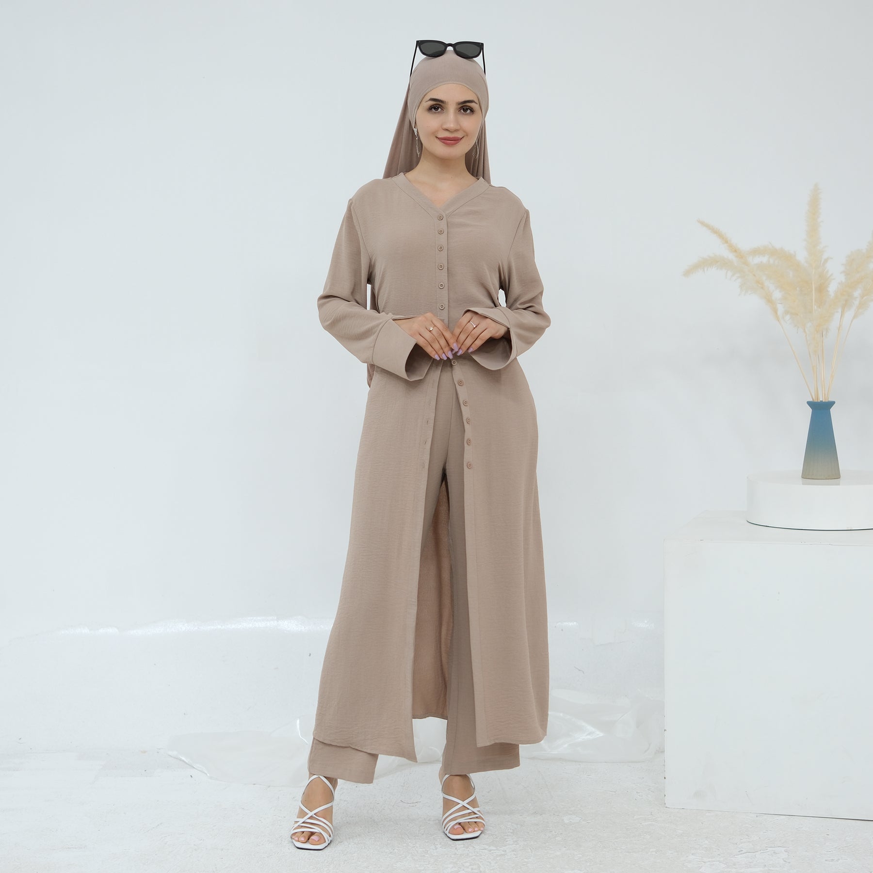Hana Modest Shirt + Pants Set - Nour Modesty