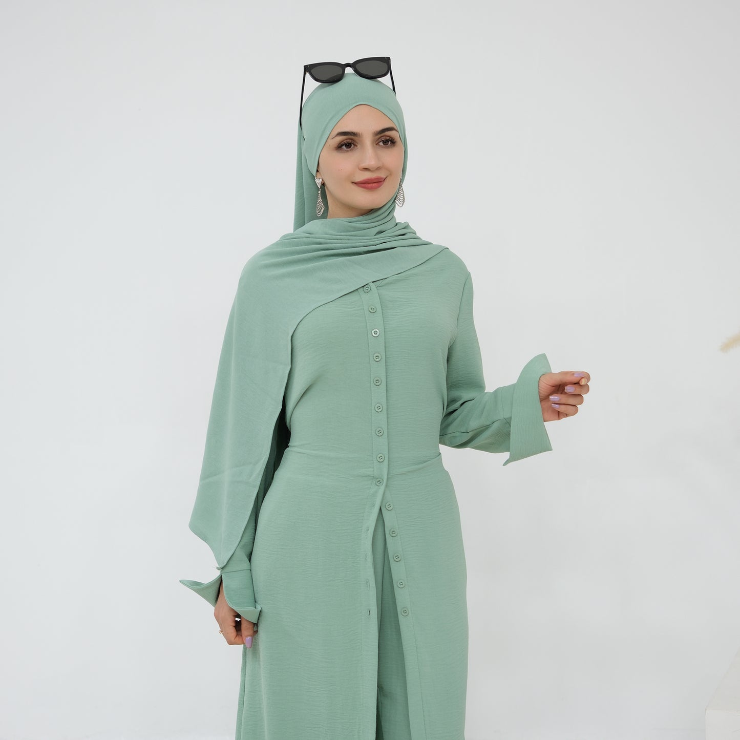 Hana Modest Shirt + Pants Set - Nour Modesty