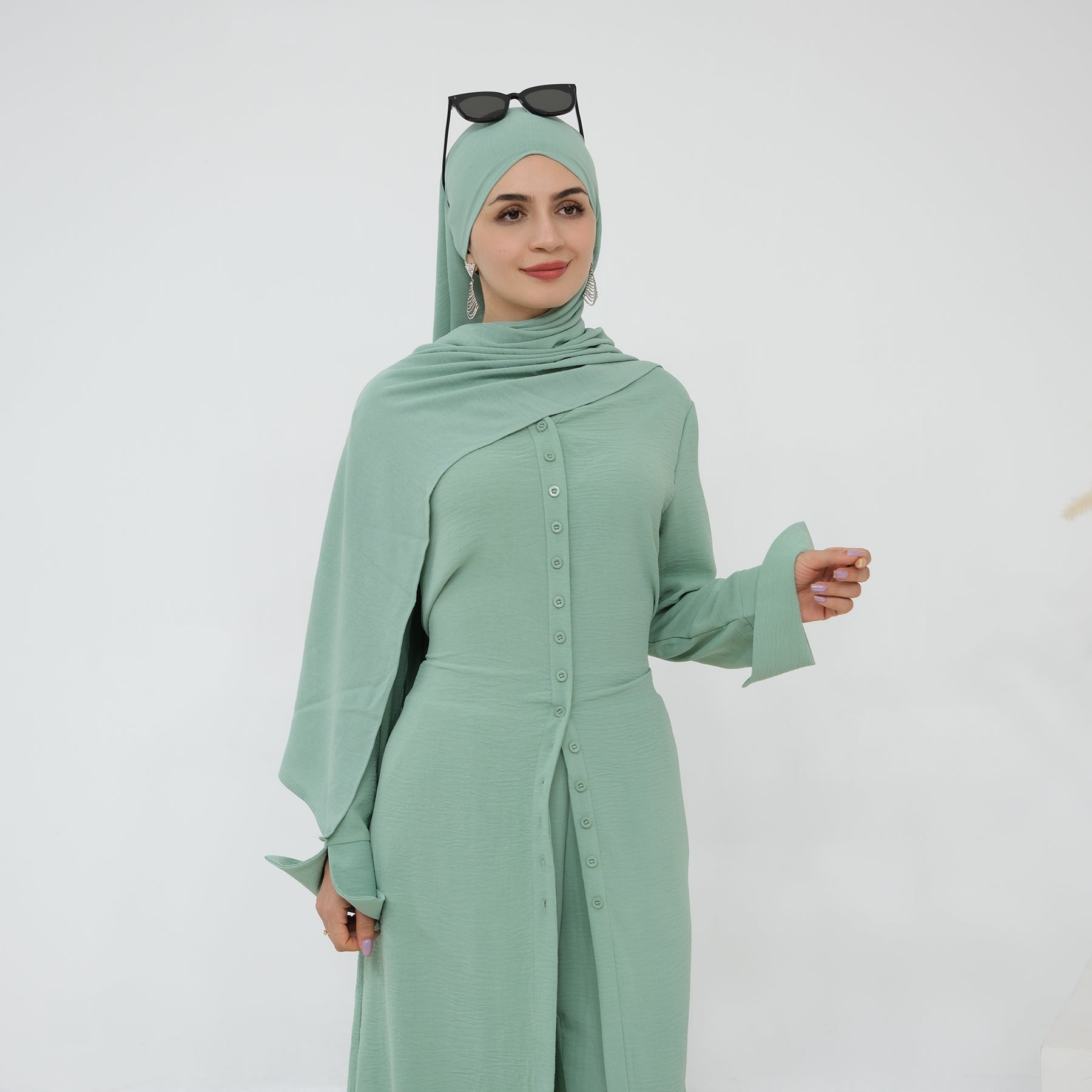 Hana Modest Shirt + Pants Set - Nour Modesty