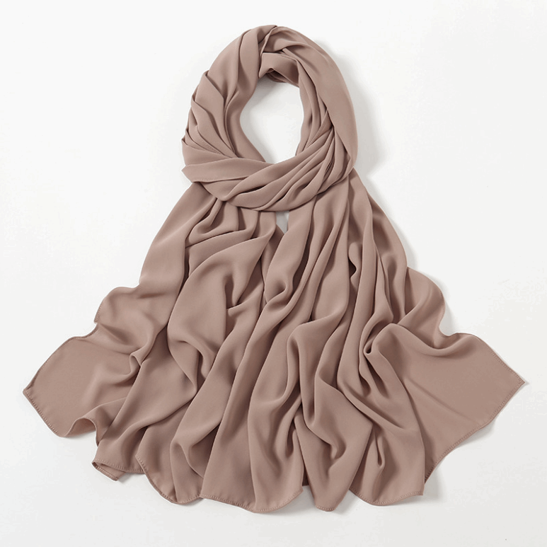 Chiffon Georgette Hijab - Mocha