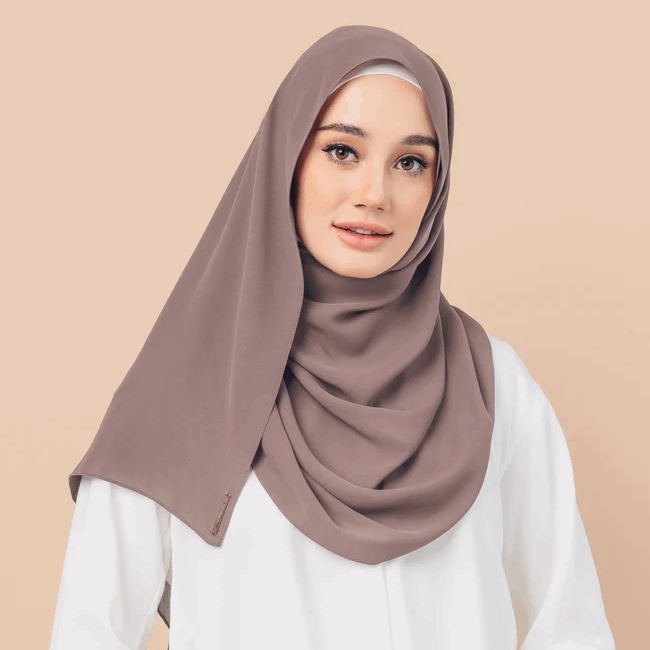 Chiffon Georgette Hijab - Mocha