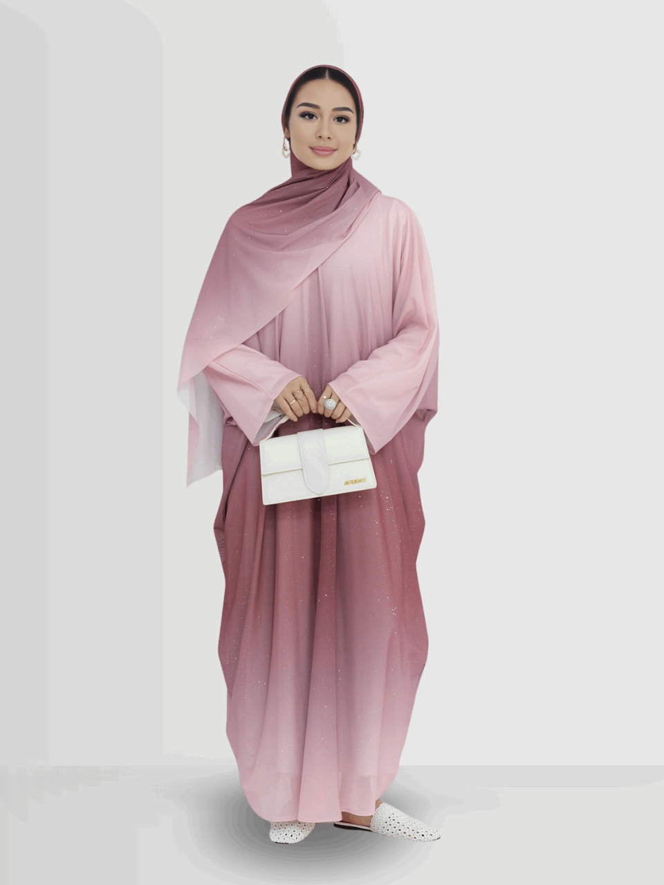 Ombre Sparkly Abaya + Hijab Set