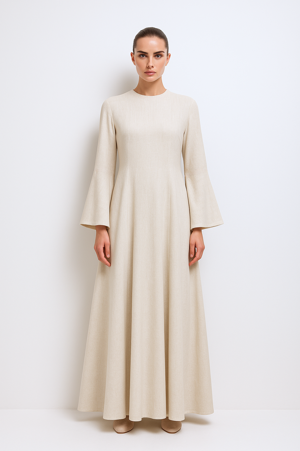 Zari Linen Dress - Nour Modesty