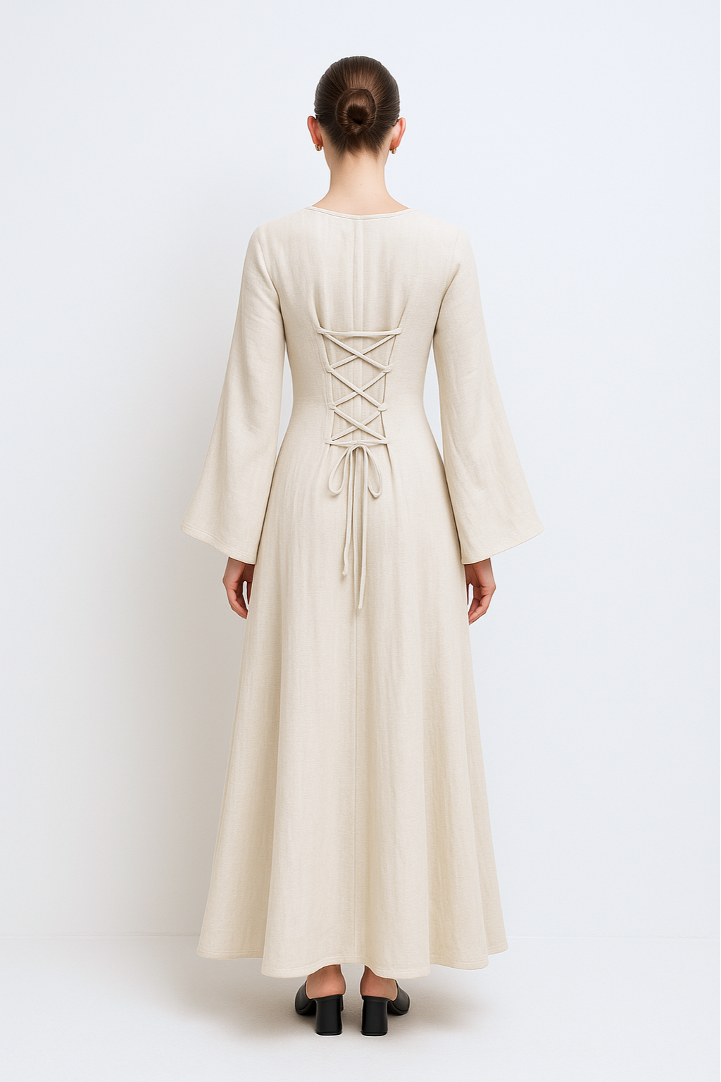 Zari Linen Dress - Nour Modesty