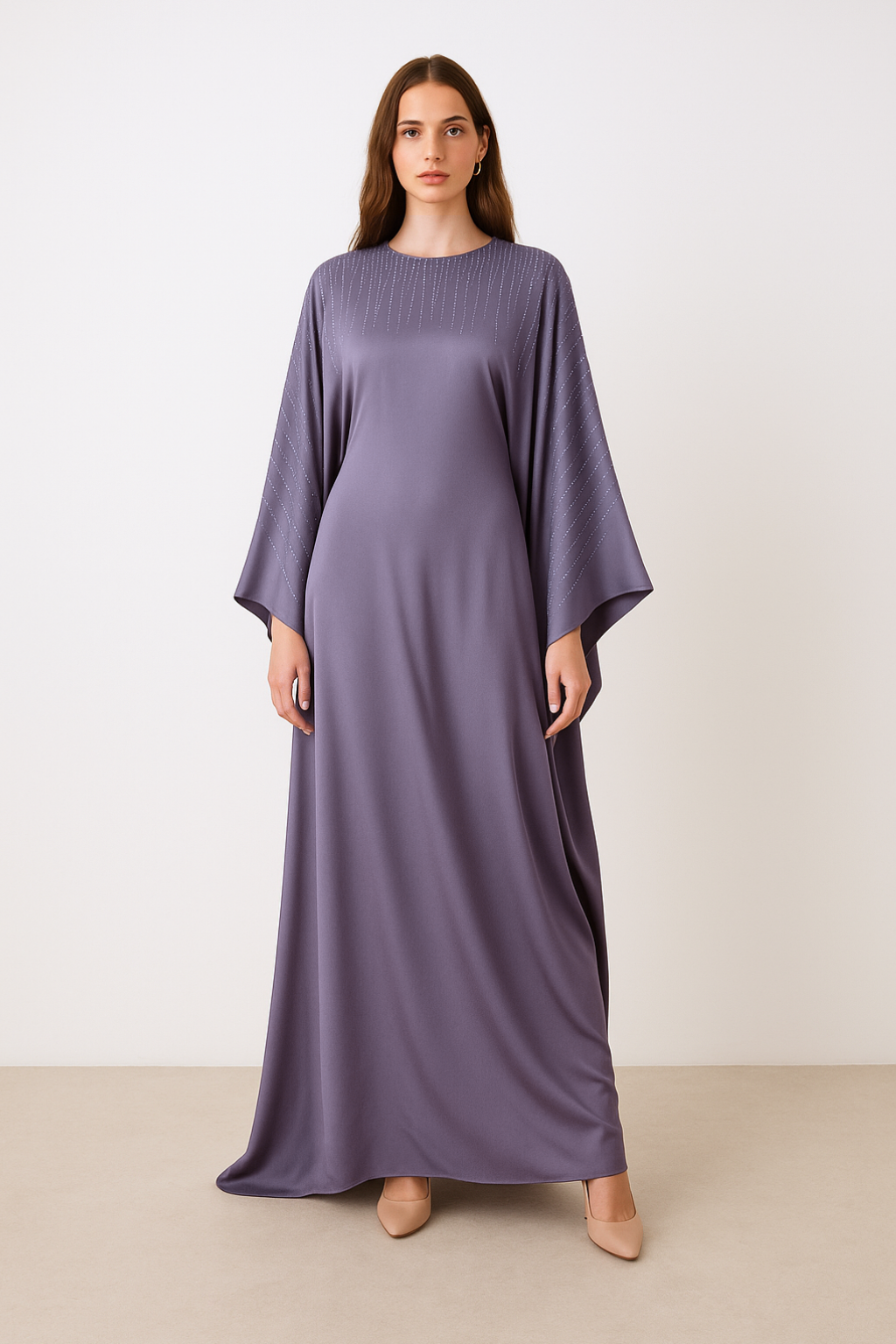 Rhinestone Butterfly Abaya