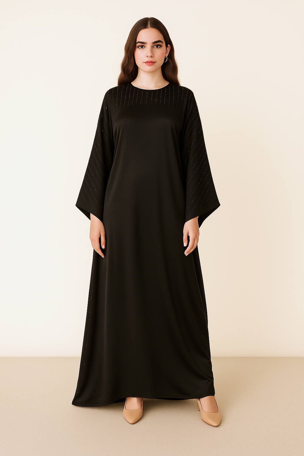 Rhinestone Butterfly Abaya