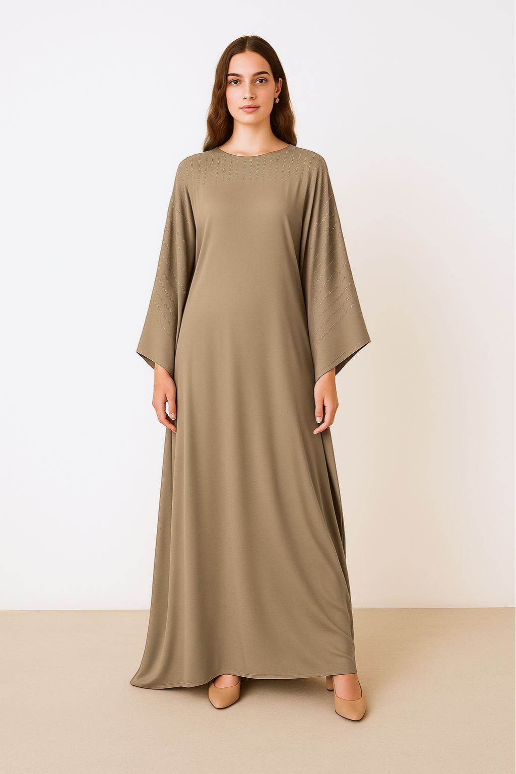 Rhinestone Butterfly Abaya