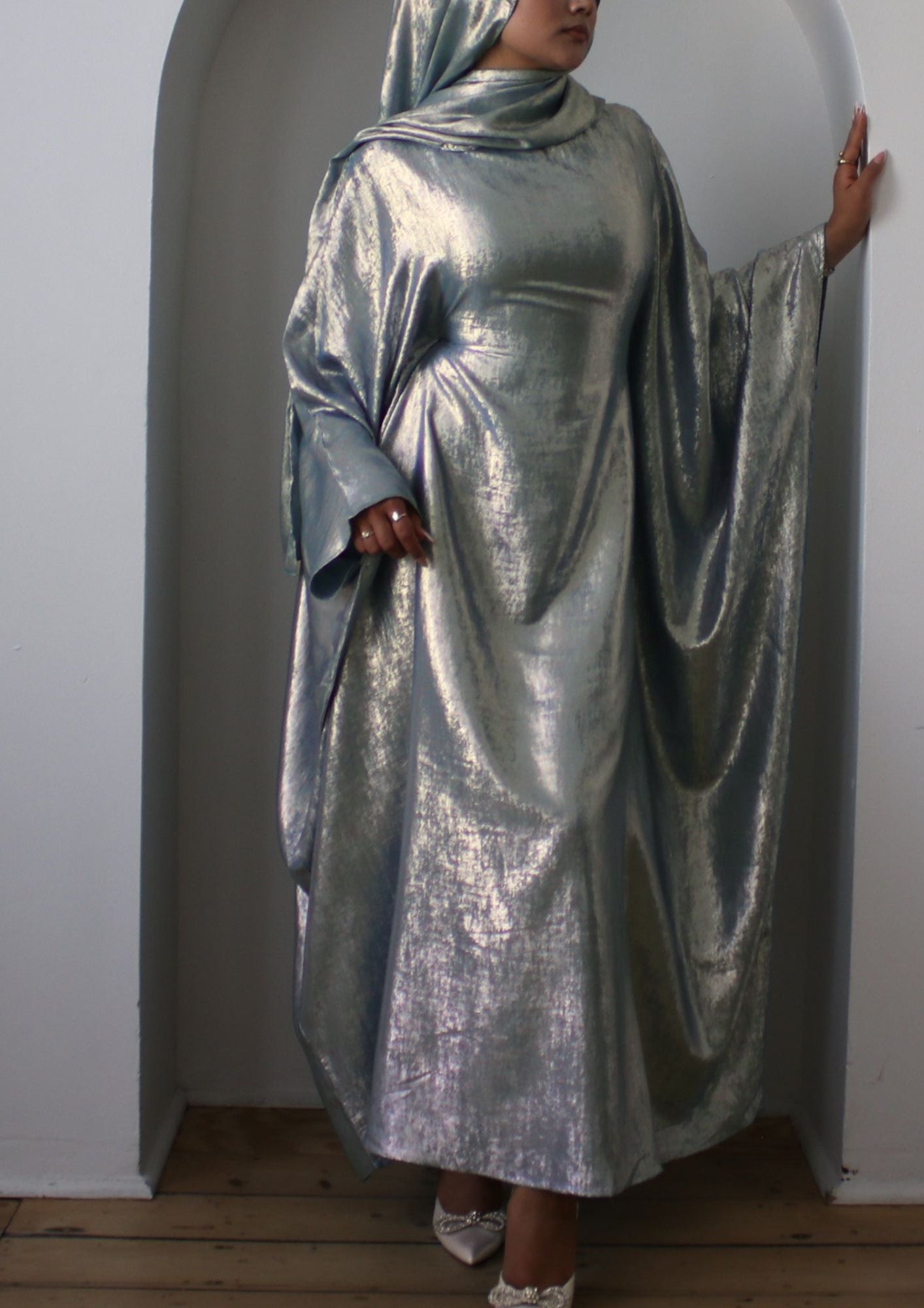 Luxury Butterfly Abaya Green - Nour Modesty