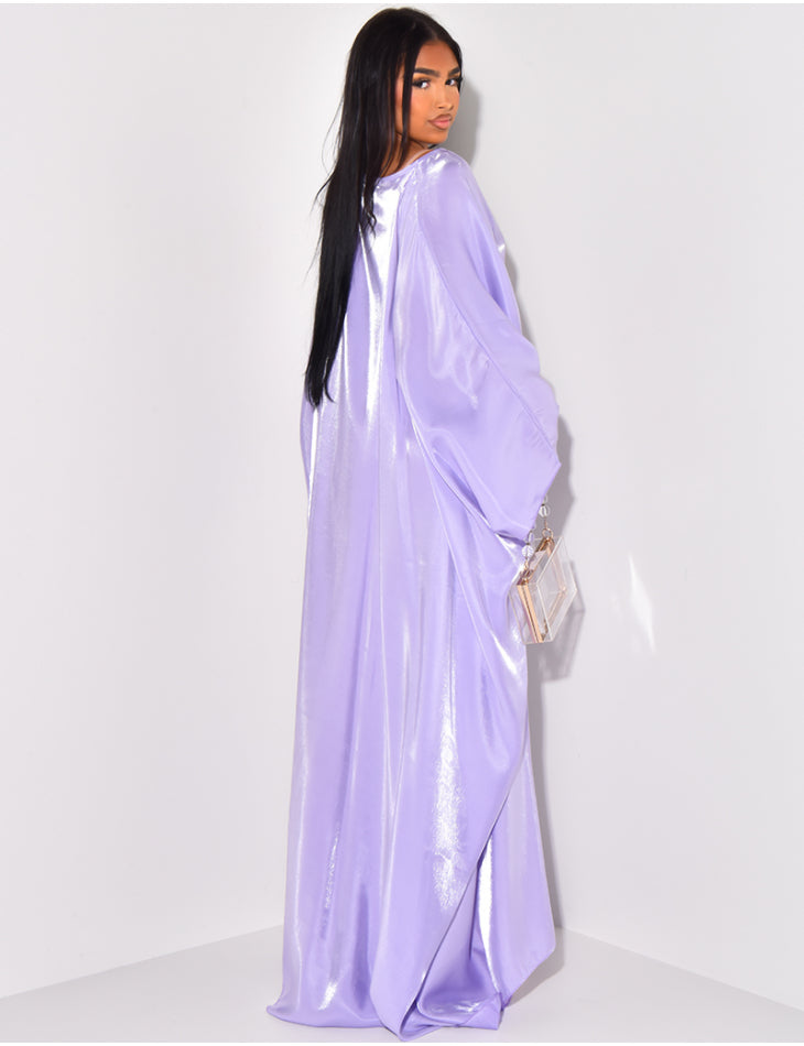 Shimmer Butterfly Abaya Olive Green - Nour Modesty