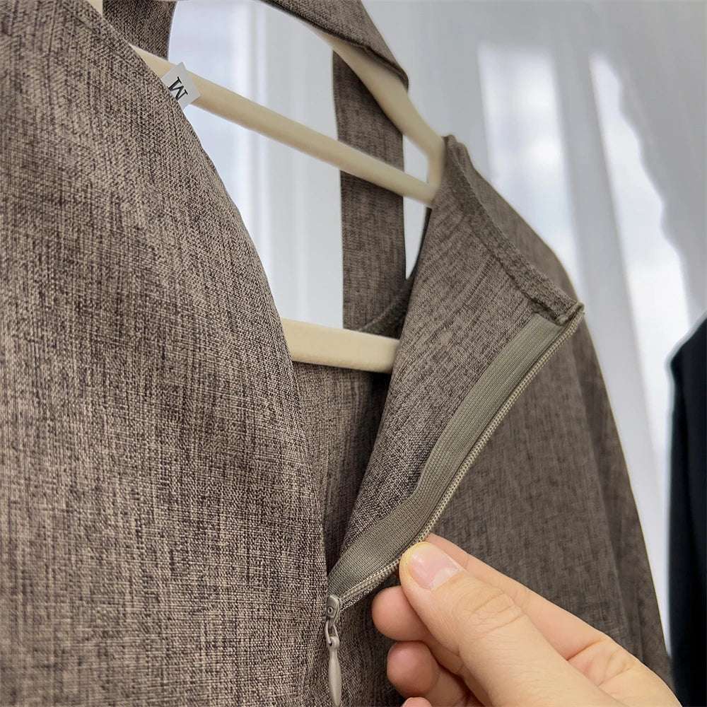 Embroidered Abaya Dress - Black