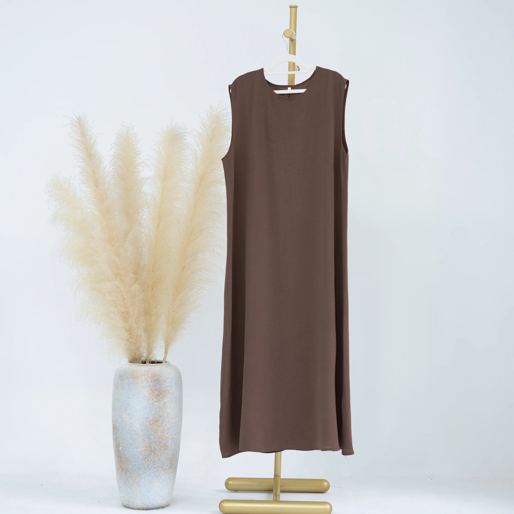 Abaya Inner Slip Dress - Beige - Nour Modesty