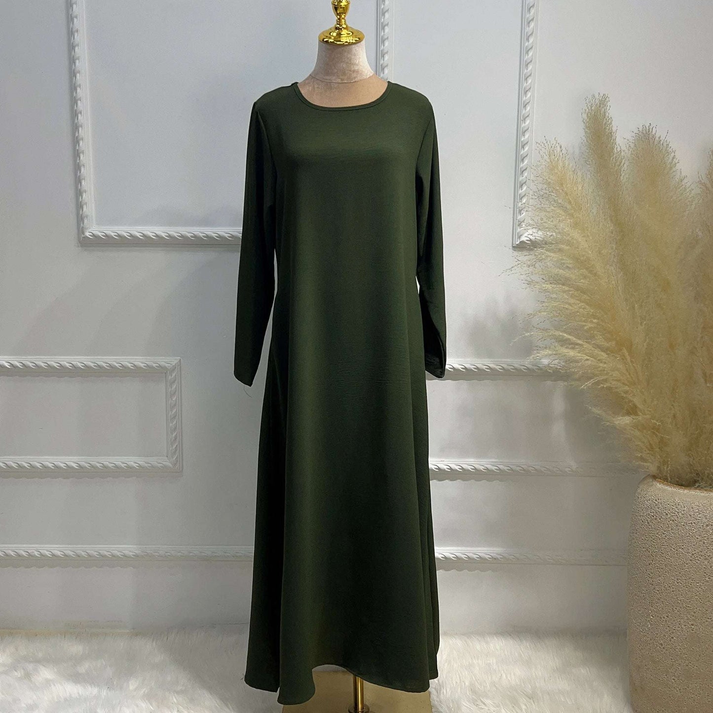 Abaya Inner Slip Dress - Army Green