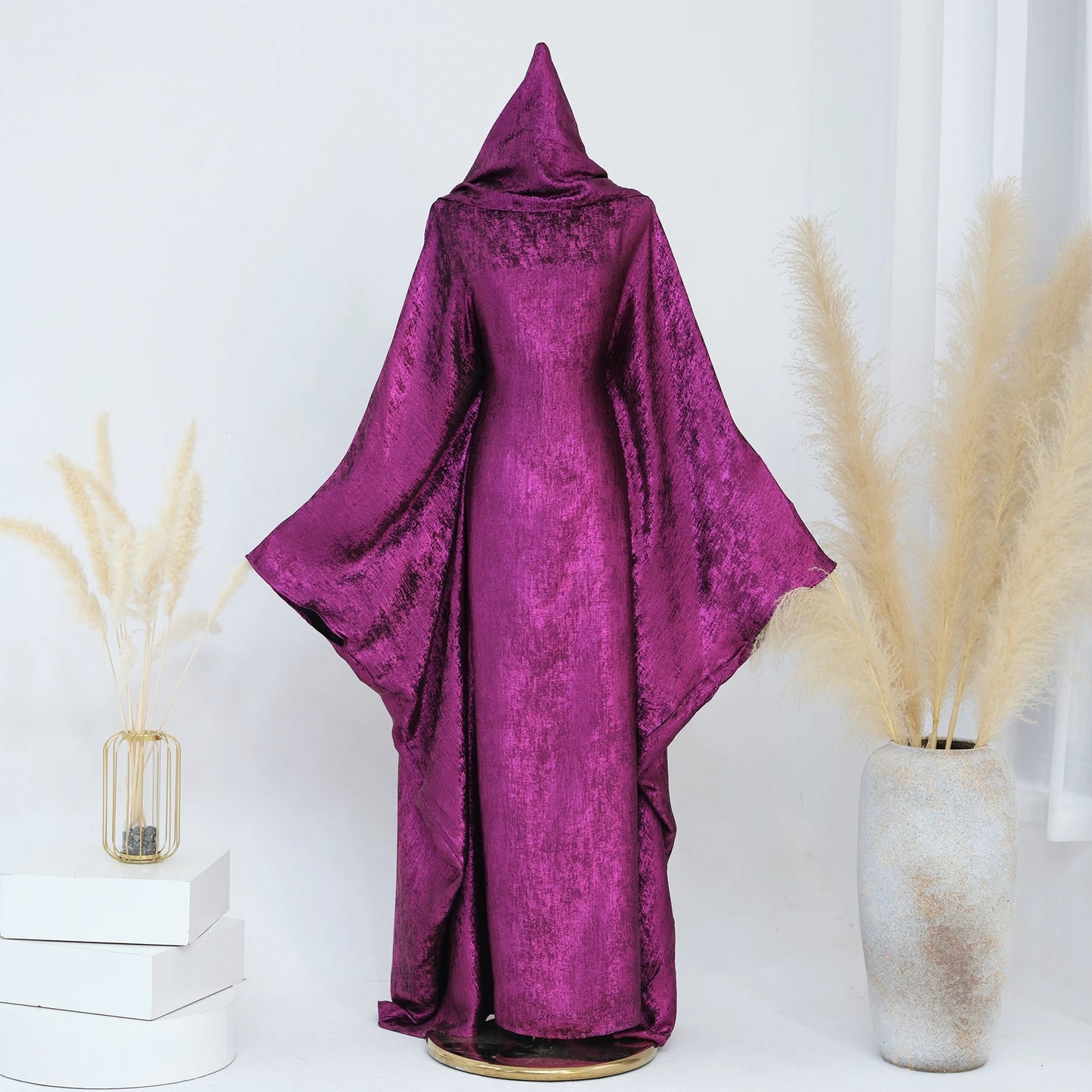 Luxury Butterfly Abaya - Silver - Nour Modesty