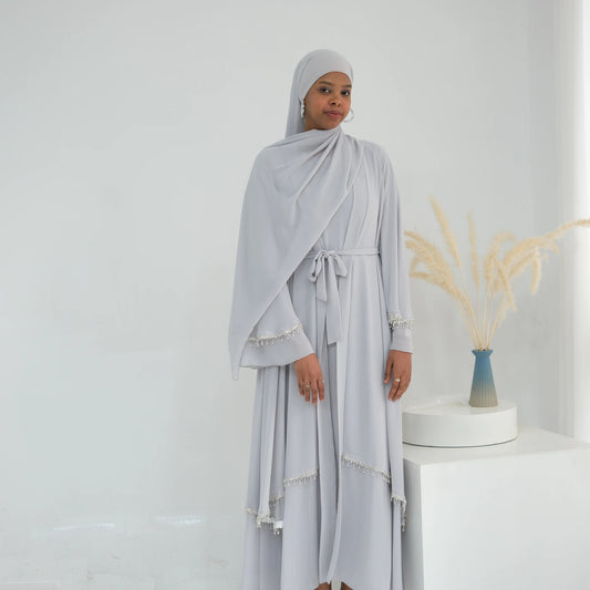 Celeste Luxury Abaya Set - Turqoise - Nour Modesty