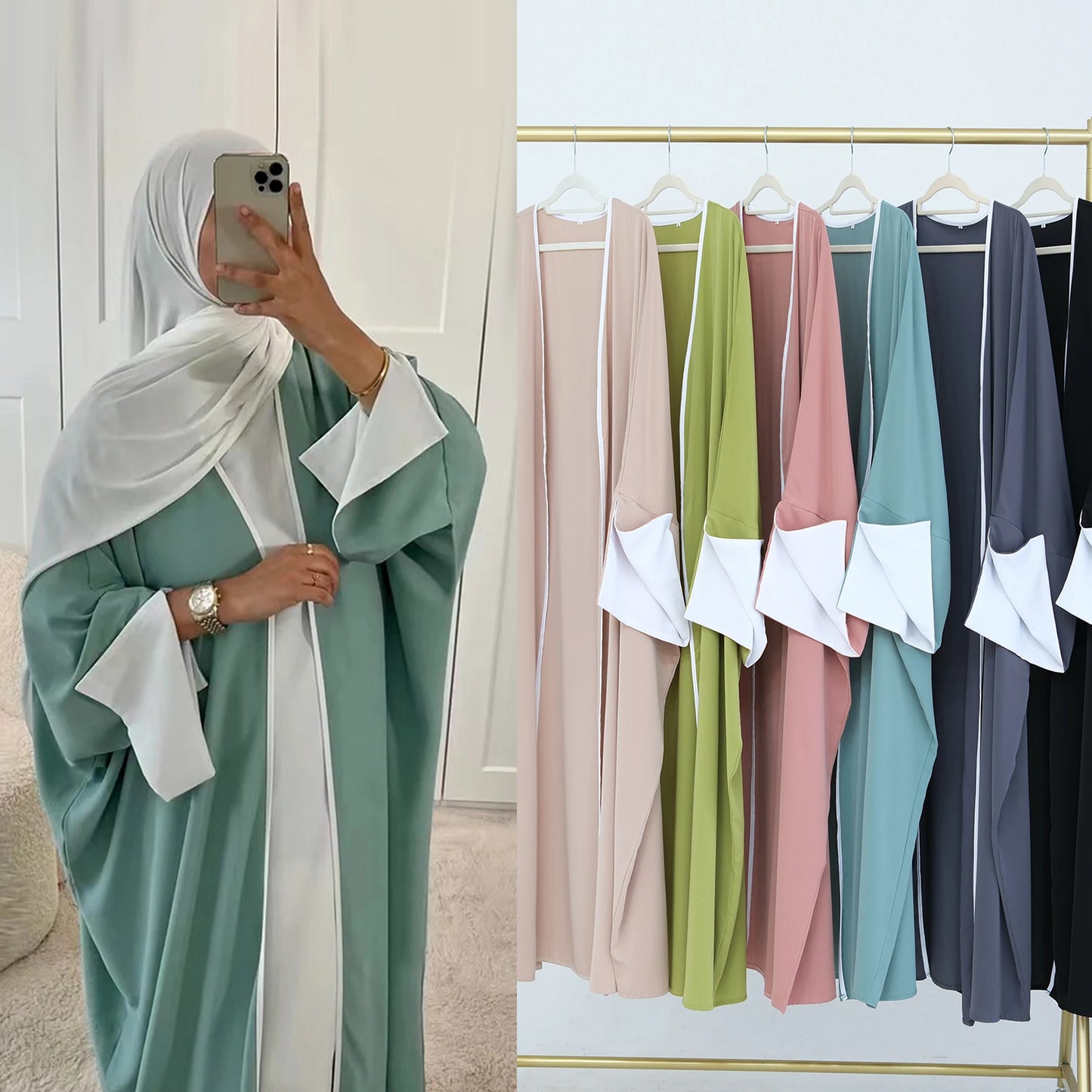 Elegant Open Abaya - Nour Modesty