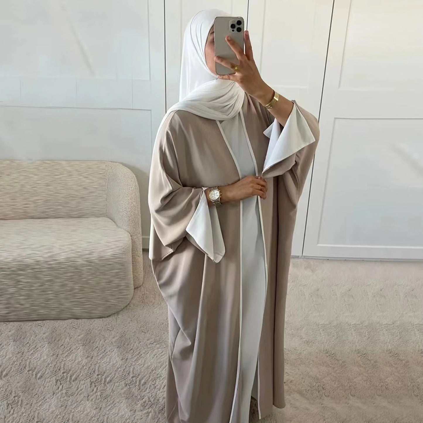 Elegant Open Abaya - Nour Modesty