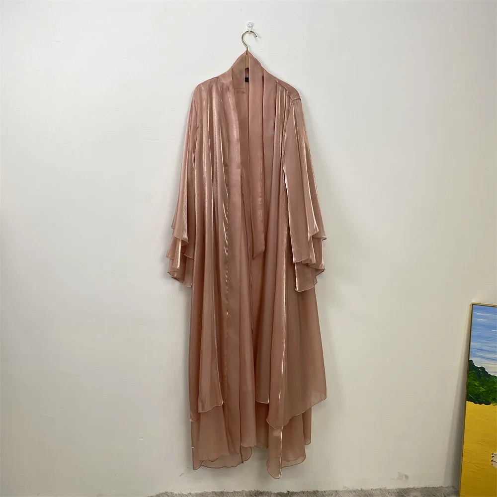 Organza Abaya Set - Sage Green - Nour Modesty