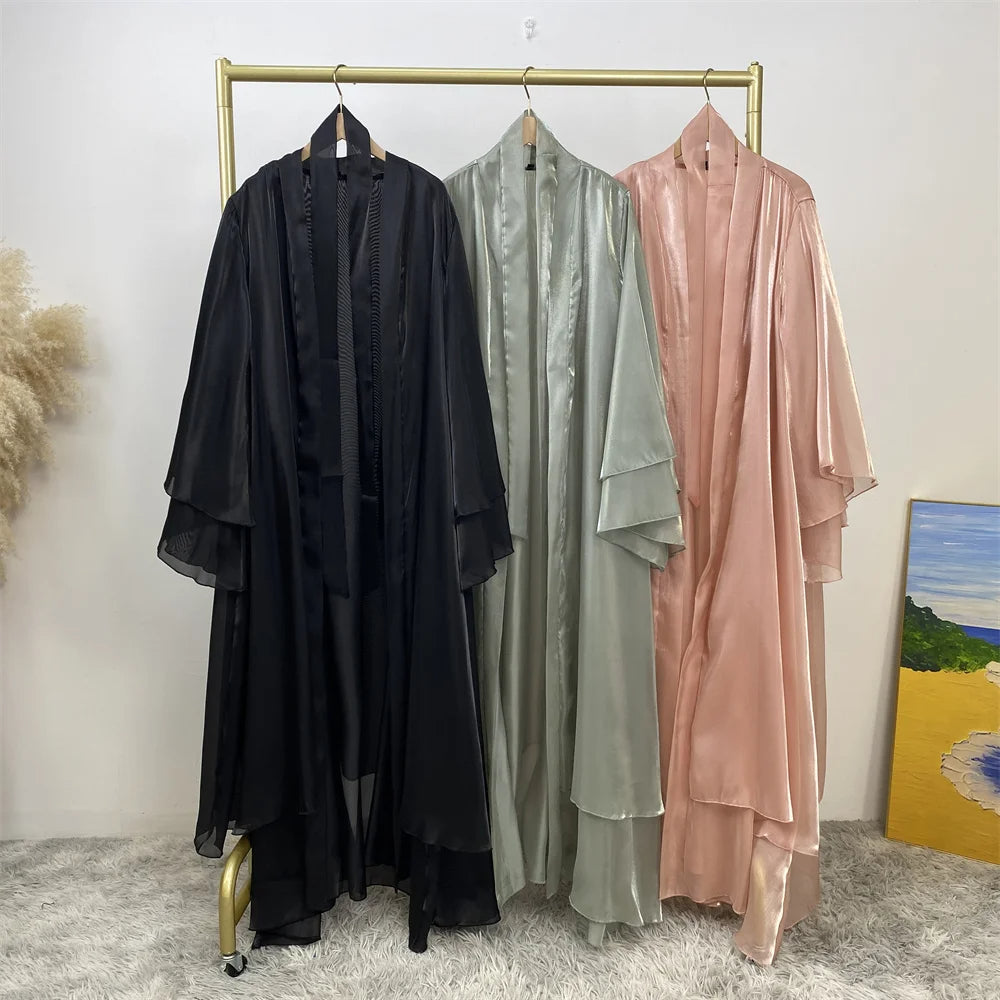 Organza Abaya Set - Sage Green - Nour Modesty
