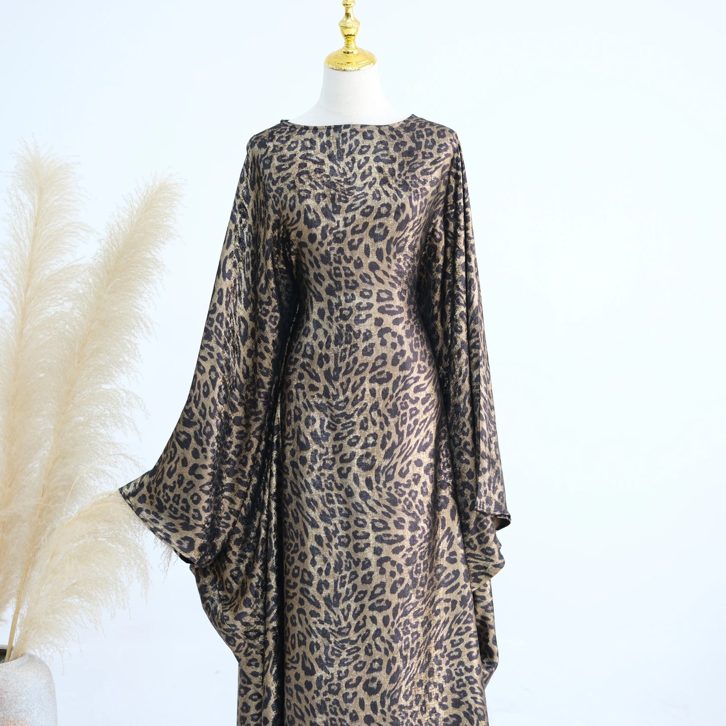 Leopard Print Butterfly Abaya
