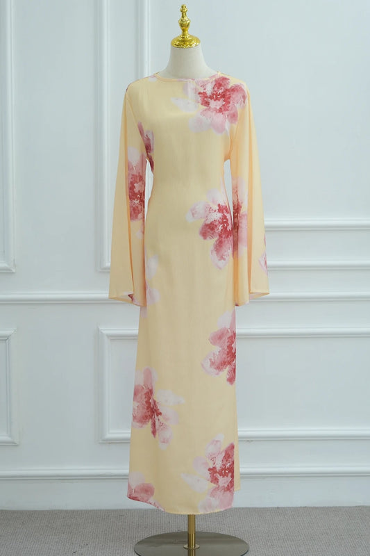 Kaia Floral Maxi Dress Butter Yellow