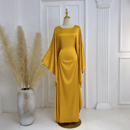 Luxury Silk Butterfly Abaya - Pink - Nour Modesty