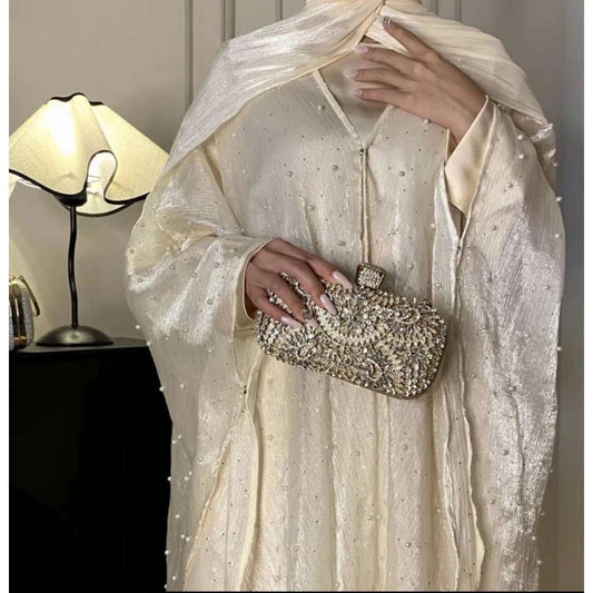 Luxury Pearl Butterfly Abaya Set - Layla