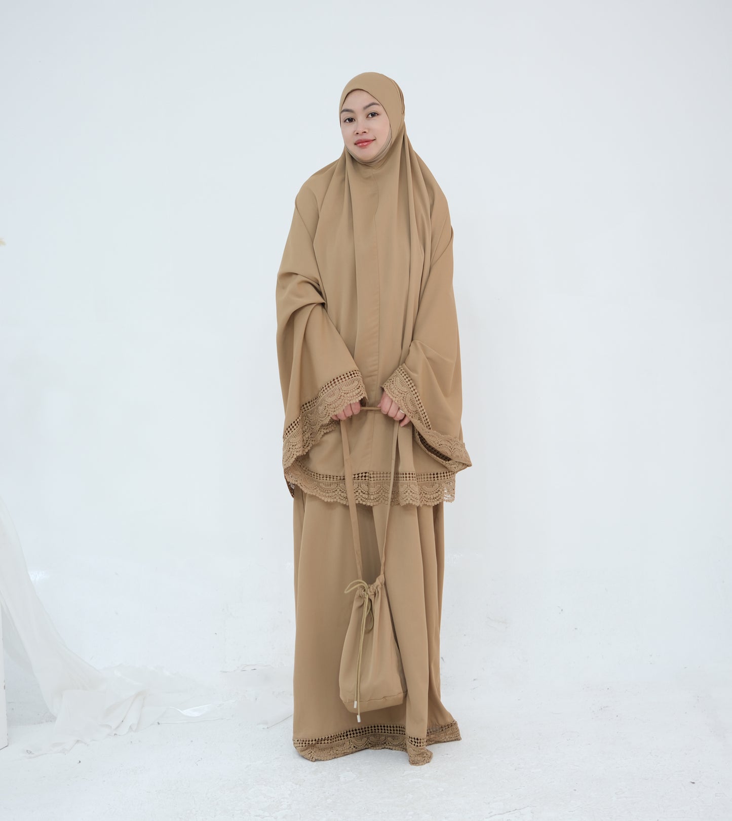 Prayer Abaya Jilbab Set - Purple - Nour Modesty