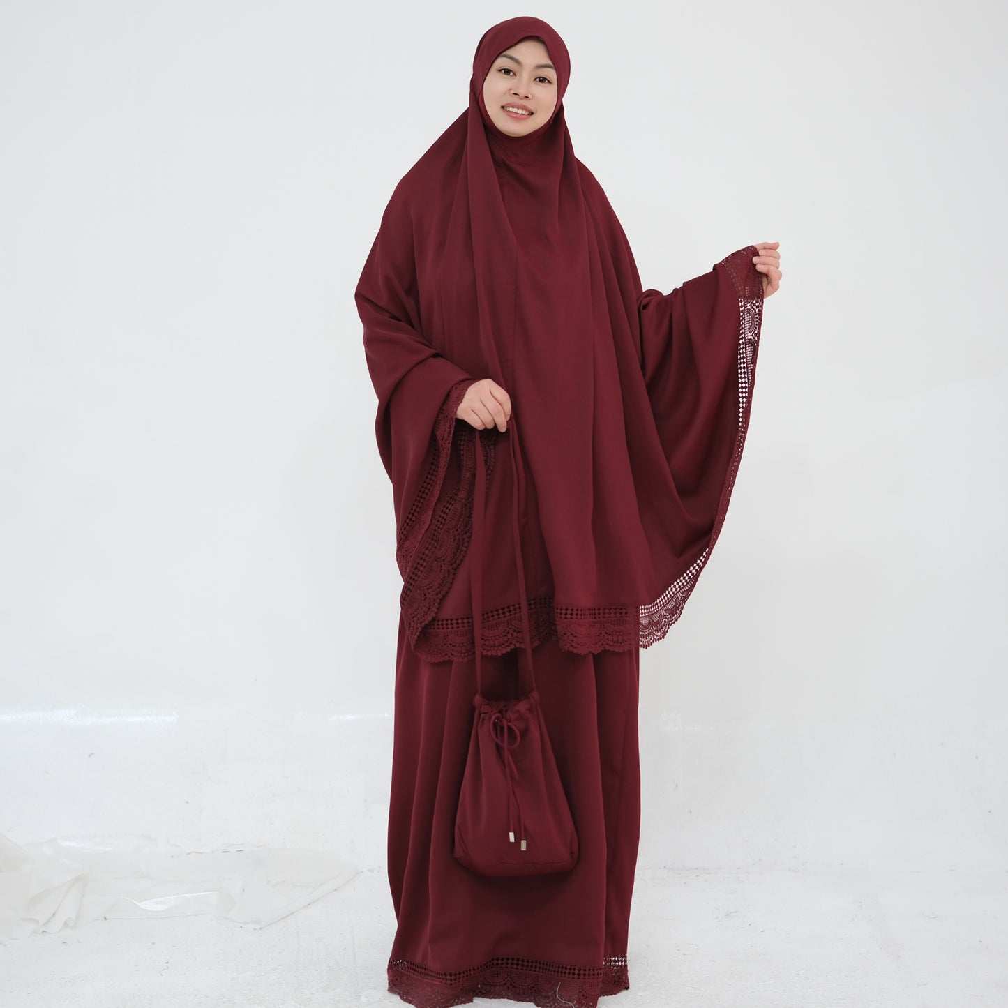 Prayer Abaya Jilbab Set - Purple - Nour Modesty