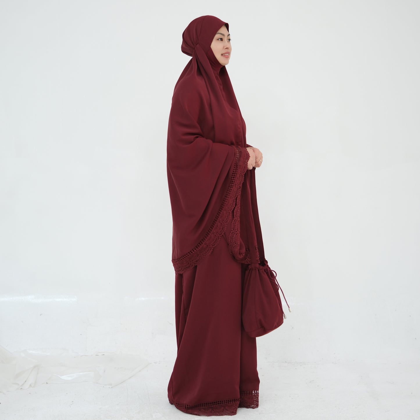 Prayer Abaya Jilbab Set - Purple - Nour Modesty