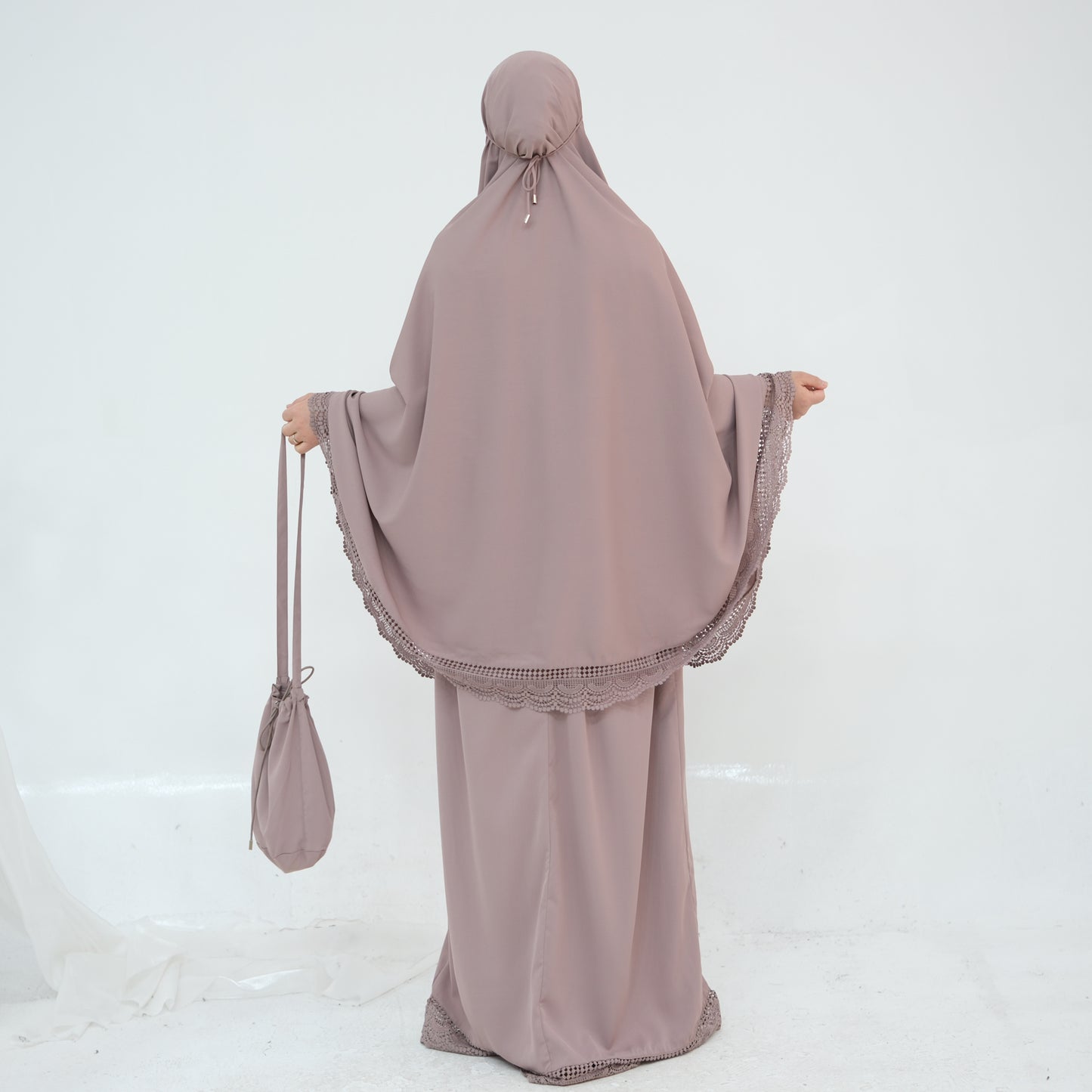 Prayer Abaya Jilbab Set - Purple - Nour Modesty
