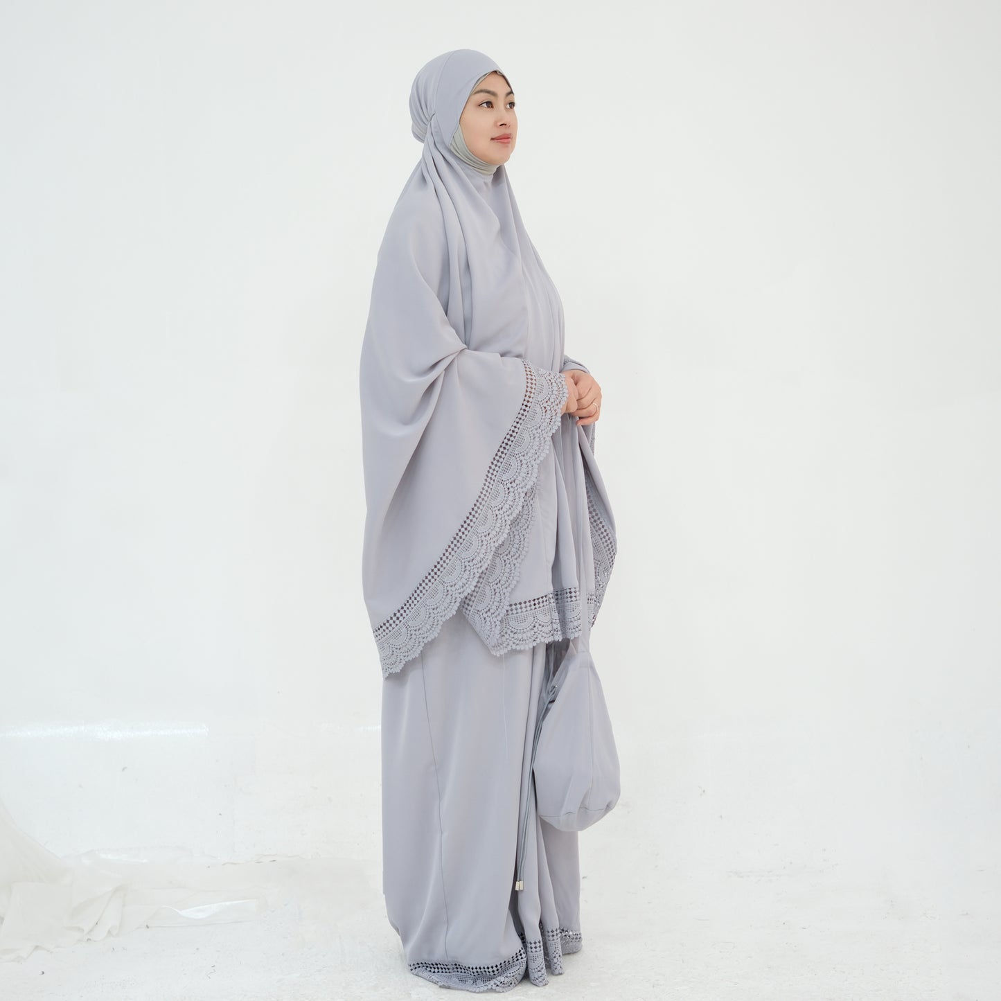 Prayer Abaya Jilbab Set - Purple - Nour Modesty