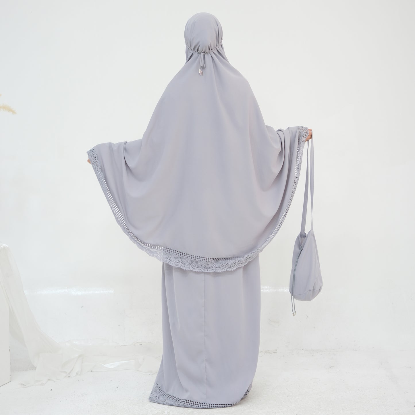 Prayer Abaya Jilbab Set - Purple - Nour Modesty