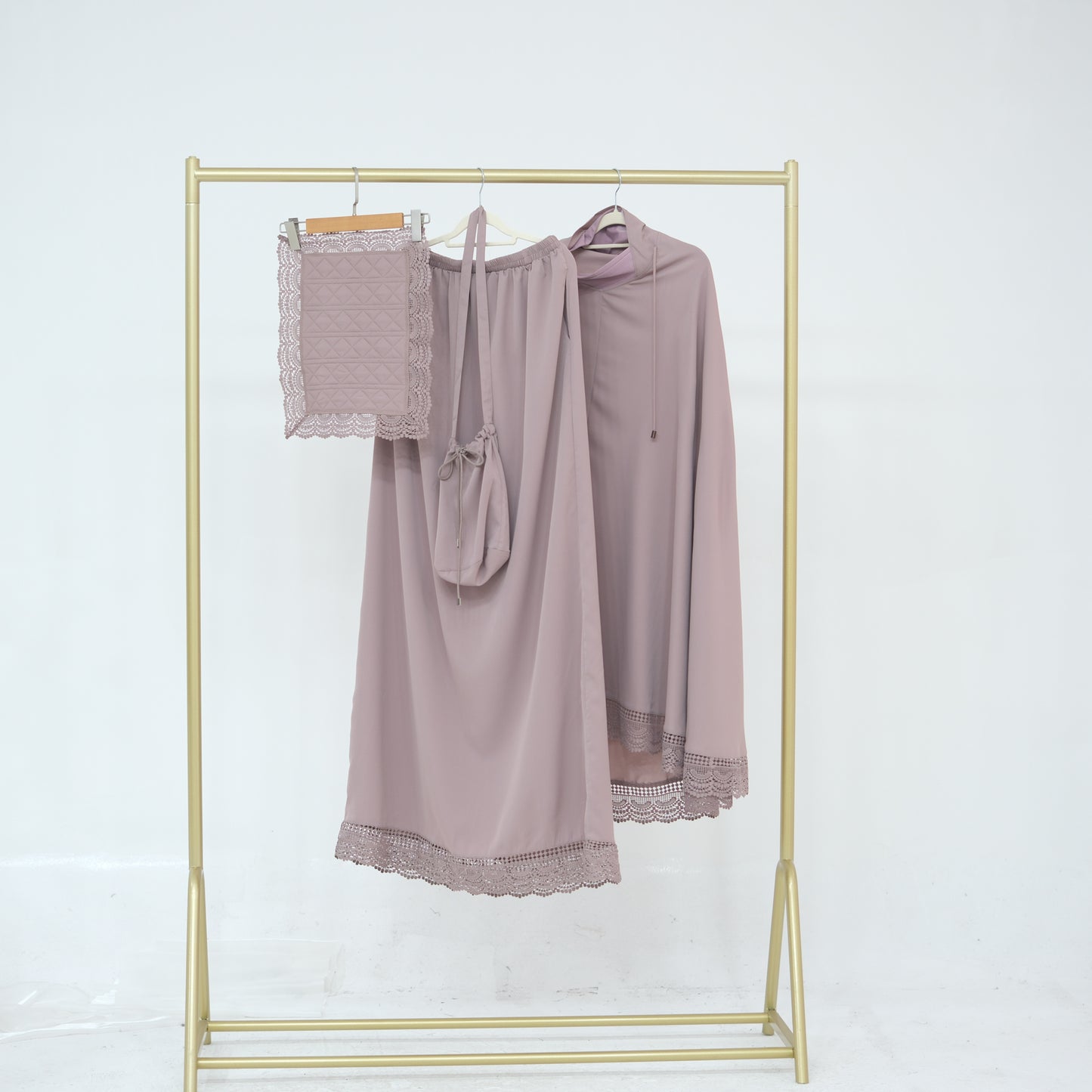 Prayer Abaya Jilbab Set - Purple - Nour Modesty