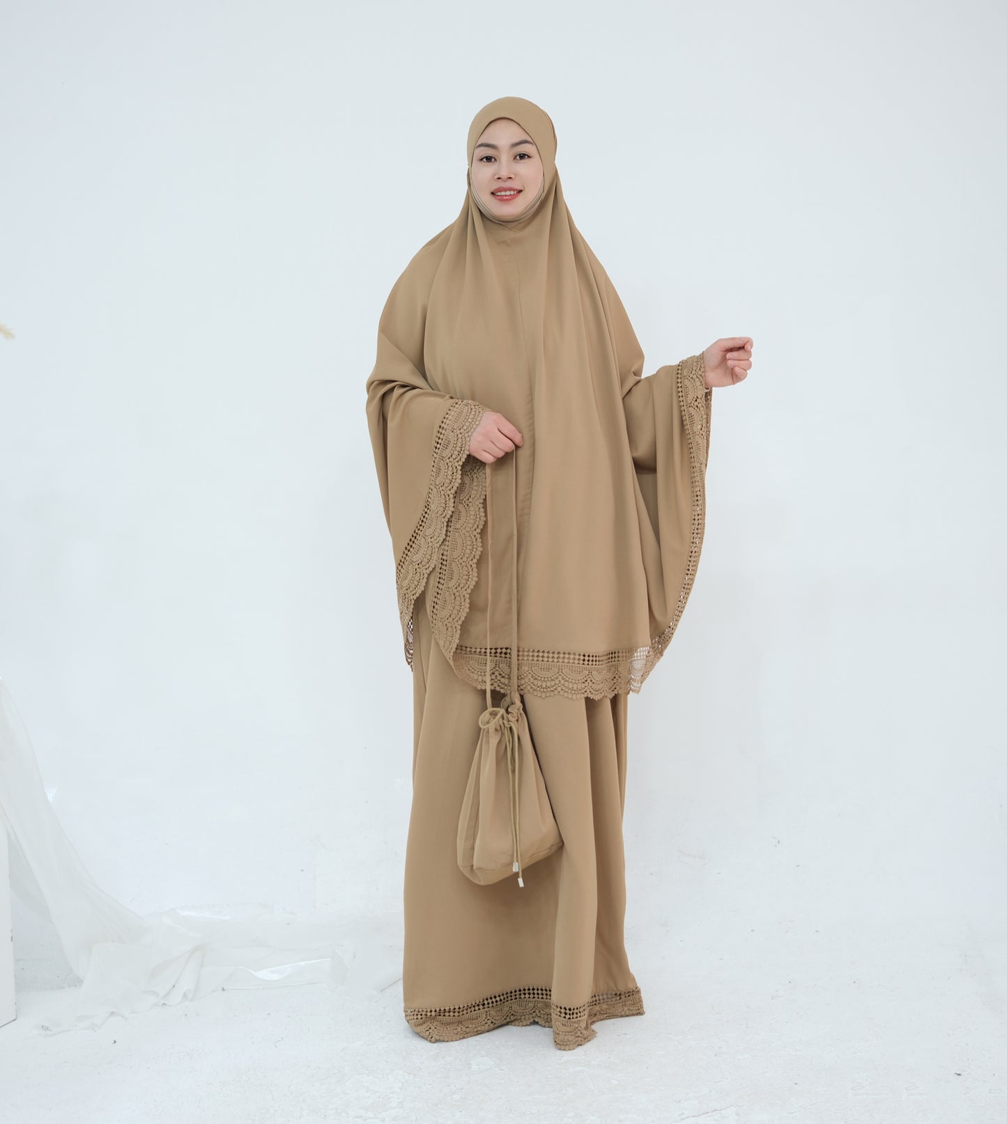 Prayer Abaya Jilbab Set - Purple - Nour Modesty
