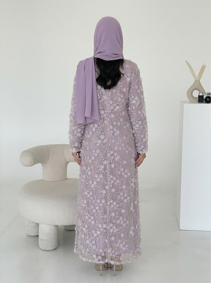 Safira Floral Abaya Set - Nour Modesty